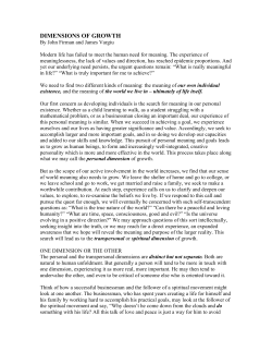 dimensions of growth - The Synthesis Center