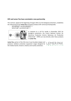 EDF and Lemer Pax have concluded a new partnership