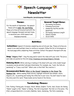 speech newsletter under the sea and fishing