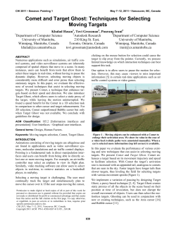 Comet and Target Ghost: Techniques for Selecting Moving Targets