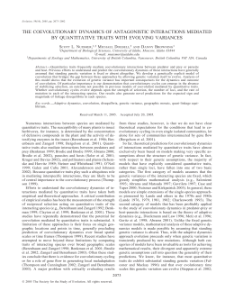 the coevolutionary dynamics of antagonistic interactions mediated