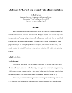 Challenges for LargeScale Internet Voting