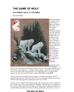 THE GAME OF WOLF