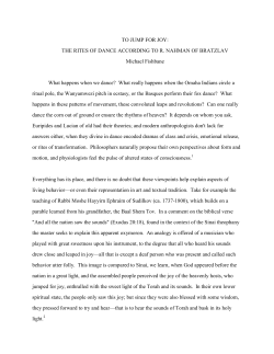 TO JUMP FOR JOY - The Arizona Center for Judaic Studies