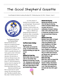 The Good Shepherd Gazette - Good Shepherd Catholic Academy