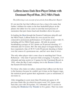 LeBron James Ends Best-Player Debate with Dominant Playoff Run