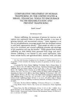 comparative treatment of human trafficking in the united states