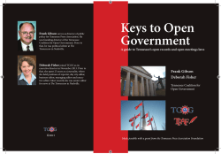 Keys to Open Government - Tennessee Press Association