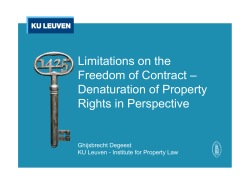 Denaturation of Property Rights in Perspective