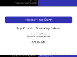 Homophily and Search