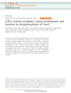 Cdk5 controls lymphatic vessel development and function by