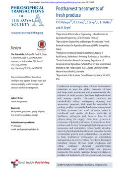 Postharvest treatments of fresh produce