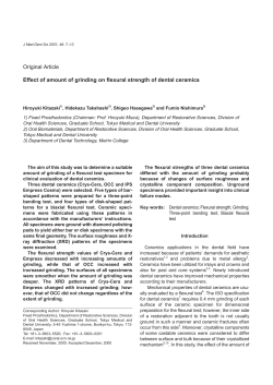 Effect of amount of grinding on flexural strength of dental ceramics