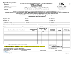 NEW PRODUCT REGISTRATION ONLY N P2O5 K2O DO NOT