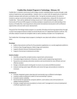 Freddie Mac Analyst Program in Technology