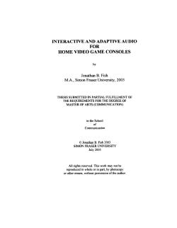 Interactive and adaptive audio for home video game consoles