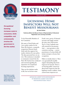 TESTIMONY - Show