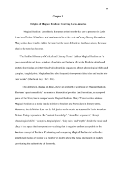Chapter I Origins of Magical Realism: Centring Latin America