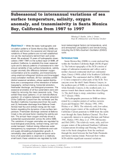 Subseasonal to interannual variations of sea surface temperature