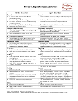 Novice vs. Expert Composing Behaviors