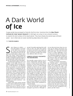A Dark World of Ice - Max-Planck