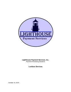 Lighthouse Payment Services, Inc. Lockbox Services