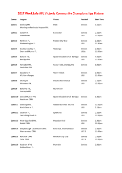 2017 WorkSafe AFL Victoria Community Championships Fixture