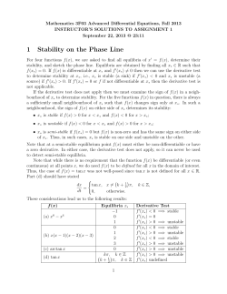 Instructor`s solutions to Assignment 1