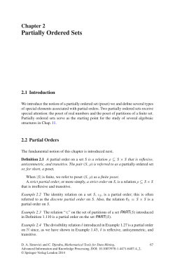 Partially Ordered Sets