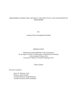 FRIENDSHIPS ACROSS TIME AND SPACE