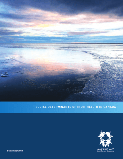 SOCIAL DETERMINANTS OF INUIT HEALTH IN CANADA
