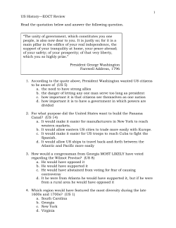 Mock EOCT - US History - Buford Milestones Review