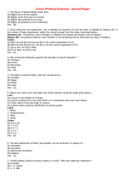 Civics (Political Science) : Solved Paper