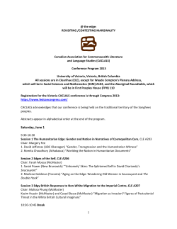 the program  - Federation for the Humanities and