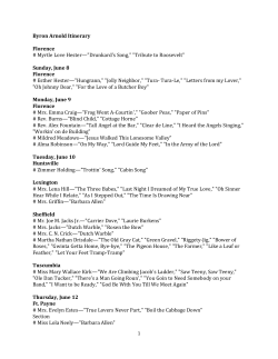 Byron Arnold itinerary with a sample news article.