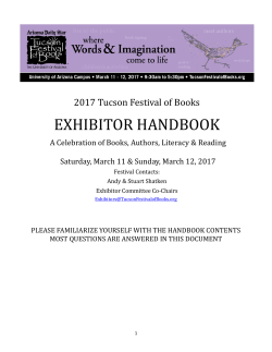 exhibitor handbook - Tucson Festival of Books