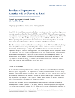 Incidental Superpower: America will be Forced to Lead