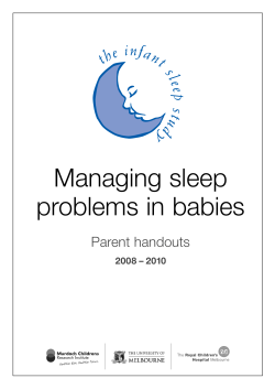 Managing Sleep Problems in Babies