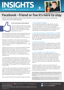 Facebook - friend or foe it`s here to stay