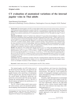 CT evaluation of anatomical variations of the internal jugular veins in