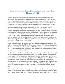 History of St. Patrick`s Church (One Hundredth