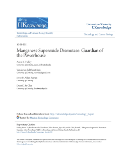 Manganese Superoxide Dismutase: Guardian of the Powerhouse