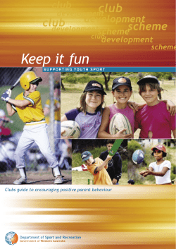 Keep it fun - Department of Sport and Recreation