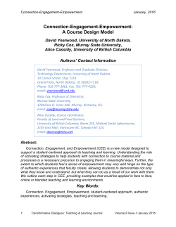 Connection-Engagement-Empowerment: A Course Design Model