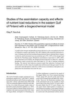 Full text (pdf format) - Boreal Environment Research