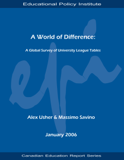 A World of Difference - Educational Policy Institute