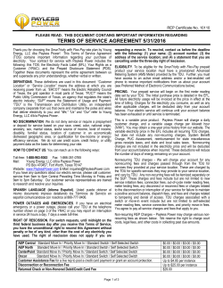 SmarTricity Terms Of Service