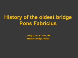 History of the oldest bridge Pons Fabricius