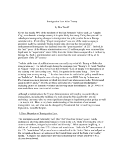 Immigration Law After Trump