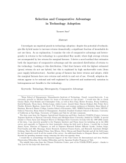 Selection and Comparative Advantage in Technology Adoption